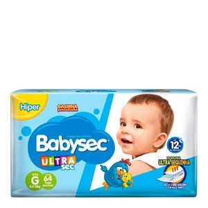 FRALDA BABYSEC ULTRA GALINHA PINTADINHA G 64UN