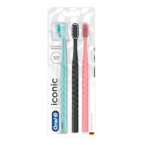 ESCOVA DENTAL ORAL B ICONIC ULTRA SOFT 3UN