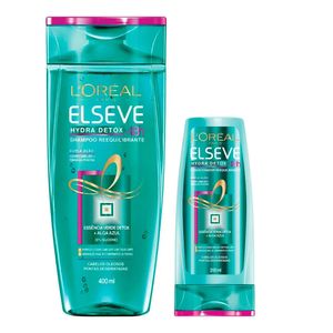 SHAMPOO ELSEVE HYDRA DETOX 400ML+CONDICIONADOR 200ML