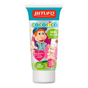 GEL DENTAL BITUFO COCORICO SEM FLUOR TUTTI FRUTTI 100G