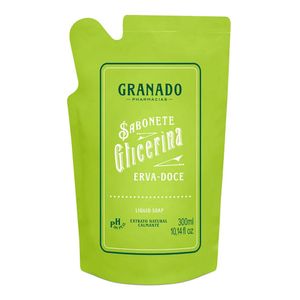SABONETE LIQUIDO GRANADO GLICERINA ERVA DOCE REFIL 300ML