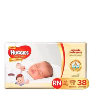 FRALDA HUGGIES TURMA DA MONICA PRIMEIROS 100DIAS RN 38UN