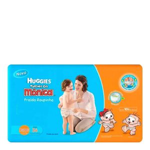 FRALDA HUGGIES VESTE FACIL TURMA DA MONICA XG 34UN