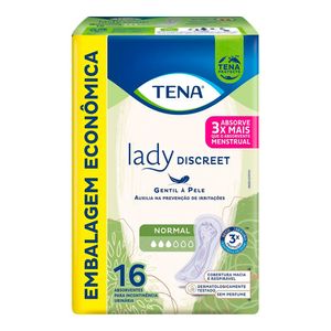ABSORVENTE TENA LADY DISCREET NORMAL 16UN