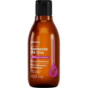OLEO SEMENTE DE UVA FARMAX CAPILAR E CORPO 100ML