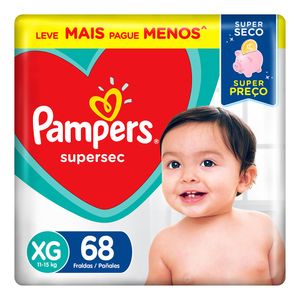 FRALDA PAMPERS SUPERSEC XG 68UN