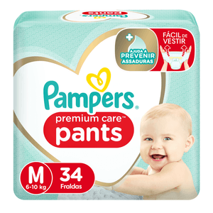 FRALDA PAMPERS PANTS M 34UN