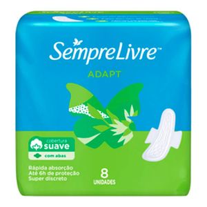 ABSORVENTE SEMPRE LIVRE ADAPT COBERTURA SUAVE COM ABAS 8UN