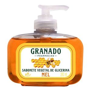 SABONETE LIQUIDO GRANADO GLICERINA MEL 200ML PUMP