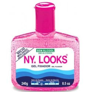 GEL FIXADOR NY LOOKS FIXAÇAO FORTE ROSA 240G