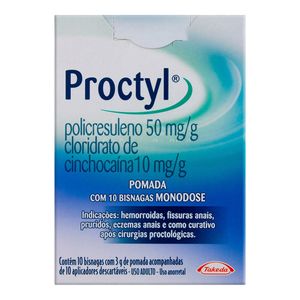 PROCTYL POMADA 10BISNAGAS 3G 10APLICADORES