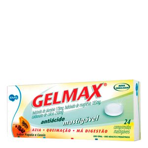GELMAX PAPAIA E CASSIS 24CPR MASTIGAVEIS