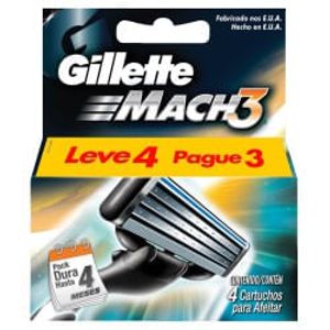 CARGA GILLETTE MACH3 REGULAR 4UN