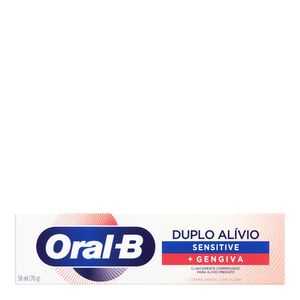 CREME DENTAL ORAL B DUPLO ALIVIO SENSITIVE GENGIVAS 70G