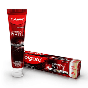 CREME DENTAL COLGATE LUMINOUS WHITE CARVAO ATIVADO 140G