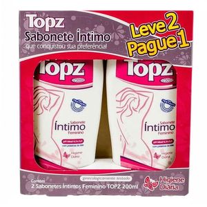 SABONETE LIQUIDO INTIMO TOPZ SUAVE 200ML L2P1