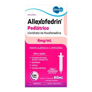 ALLEXOFEDRIN PEDIATRICO 6MG SABOR FRAMBOESA SUSPENSAO ORAL 6