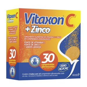 VITAXON C + ZINCO 1G LARANJA EFERVESCENTE 30CPR