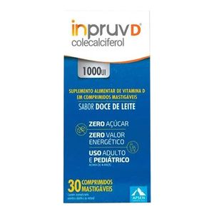 INPRUV D 1.000UI SABOR DOCE DE LEITE MASTIGAVEIS 30CPR