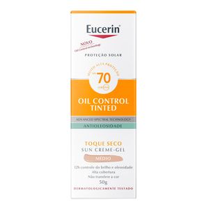 EUCERIN SUN PROTETOR SOLAR OIL CONTR TINTED MEDIO FPS70 50ML