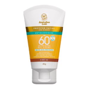 PROTETOR SOLAR FACIAL AUSTRALIAN GOLD GEL CREME COR 3 FPS60