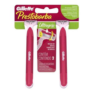 APARELHO PRESTOBARBA FEMININO ULTRA GRIP MOVEL 2UN