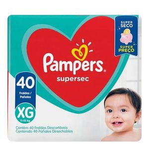 FRALDA PAMPERS SUPERSEC XG 40UN