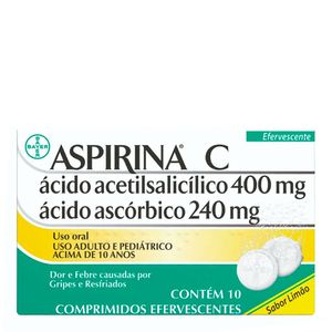 ASPIRINA C LIMAO 10CPR EFERVESCENTES