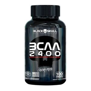 BCAA 2400 CAVEIRA PRETA 100TABLETES BLACK SKULL