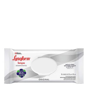 LENÇO LYSOFORM UMEDECIDO DESINFETANTE ORIGINAL 36UN