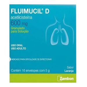 FLUIMUCIL D 600MG 16ENVELOPES 5G