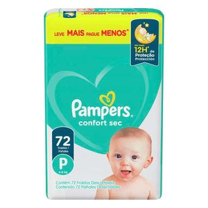 FRALDA PAMPERS CONFORT P 72UN