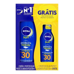 NIVEA KIT PROTETOR SOLAR FPS30+PROTETOR SOLAR FPS30 200ML+10