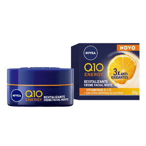 NIVEA CREME FACIAL Q10 ANTISSINAIS NOTURNO ENERGY 50G