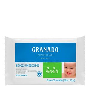 LENÇO UMEDECIDO GRANADO PELES SENSIVEIS 50UN