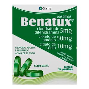BENATUX PASTILHA DE MENTA 12UN