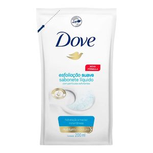 DOVE SABONETE LIQUIDO ESFOLIAÇAO SUAVE REFIL 200ML