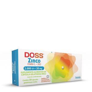 DOSS ZINCO 2.000UI+20MG 30CAP