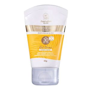 AUSTRALIAN GOLD PROTETOR SOLAR FPS30 FACIAL GEL CREME 50G