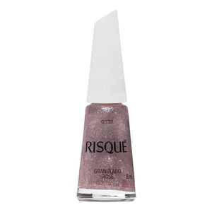 ESMALTE RISQUE GLITTER GRANULADO ROSE 8ML