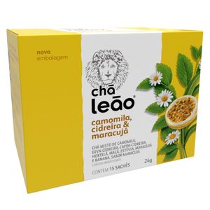 CHA LEAO CAMOMILA CIDREIRA MARACUJA 15SACHES