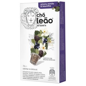 CHA LEAO SENSES AMORA MIRTILIO BAUNILHA 10CAP