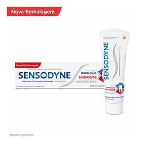 CREME DENTAL SENSODYNE SENSIBILIDADE E GENGIVAS WHITEN 100G