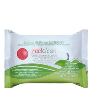 LENÇO UMEDECIDO FEELCLEAN ANTISSEPTICO 16UN