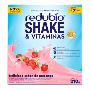 REDUBIO SHAKE SABOR MORANGO 210G