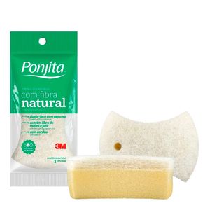 ESPONJA PARA BANHO PONJITA 3M FIBRA NATURAL DUPLA FACE