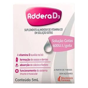ADDERA D3 600UI/GOTA GOTAS 5ML