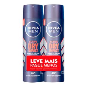 NIVEA DESODORANTE AE DRY IMPACT FOR MEN 150ML 2UN