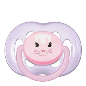 CHUPETA PHILIPS AVENT FREEFLOW GATO ROSA 0 A 18M