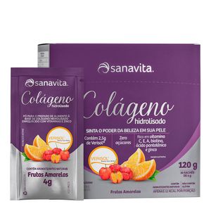 COLAGENO VERISOL SANAVITA SABOR FRUTAS AMARELAS 300G